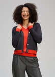 Zaket & Plover Essential V Neck Cardi Charcoal