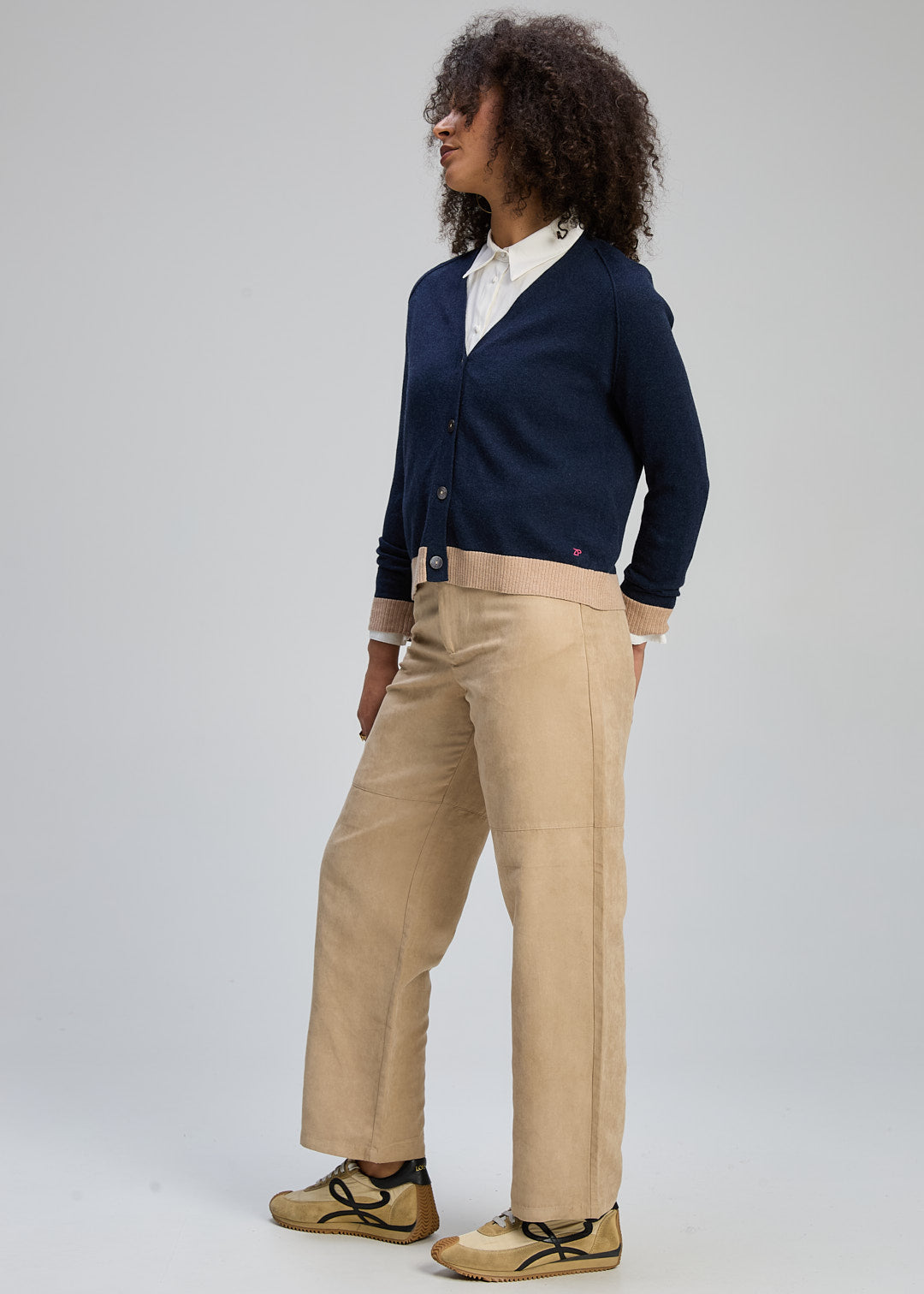 Zaket & Plover Essential V Neck Cardi Dk Denim