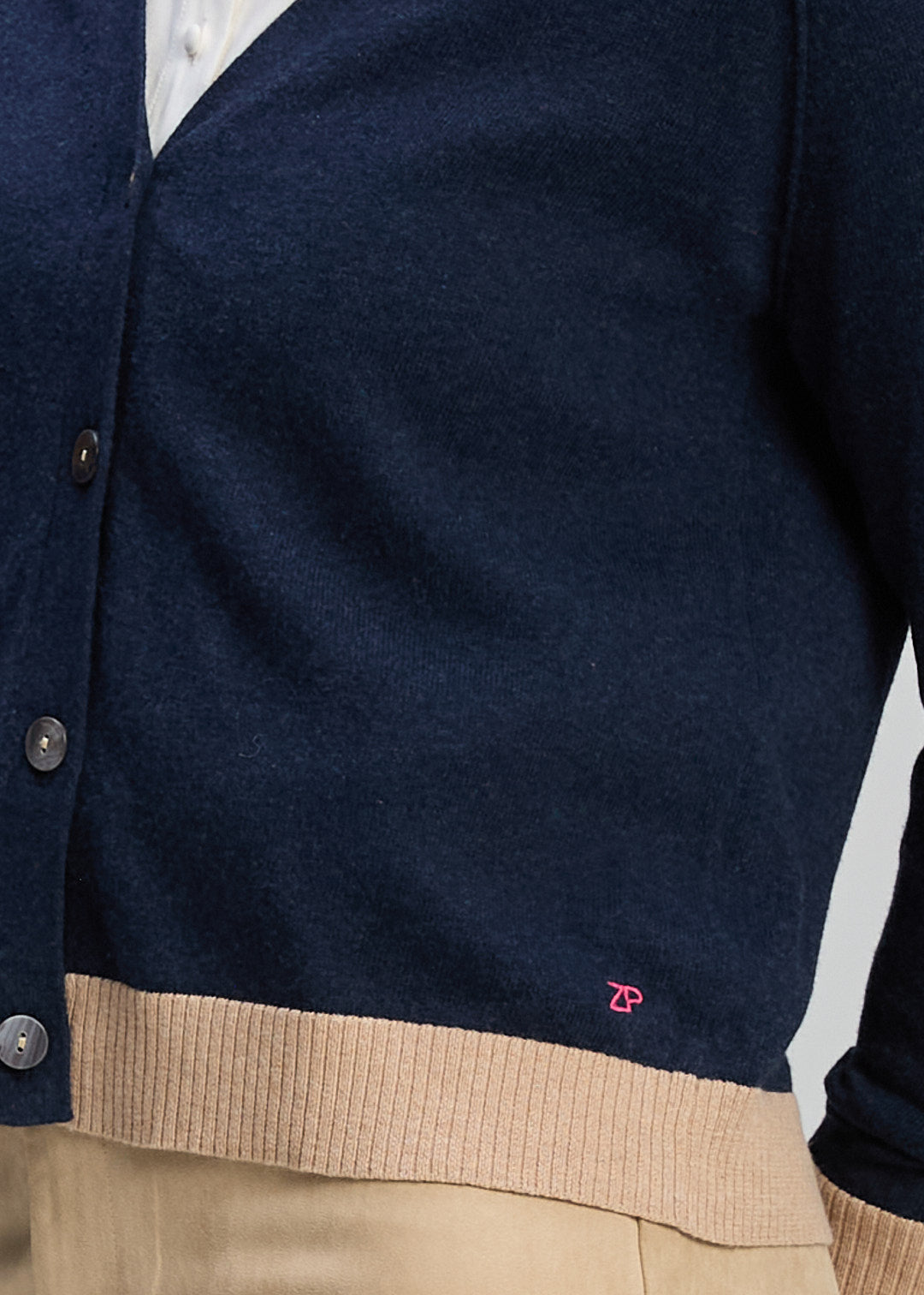 Zaket & Plover Essential V Neck Cardi Dk Denim