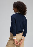 Zaket & Plover Essential V Neck Cardi Dk Denim