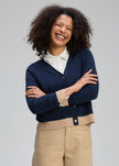 Zaket & Plover Essential V Neck Cardi Dk Denim