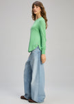 Zaket & Plover Essential Rounded Bottom Jumper Basil