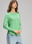 Zaket & Plover Essential Rounded Bottom Jumper Basil