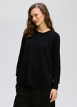 Zaket & Plover Essential Rounded Bottom Jumper Black