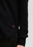 Zaket & Plover Essential Rounded Bottom Jumper Black