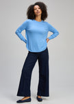 Zaket & Plover Essential Rounded Bottom Jumper Blueberry