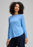 Zaket & Plover Essential Rounded Bottom Jumper Blueberry