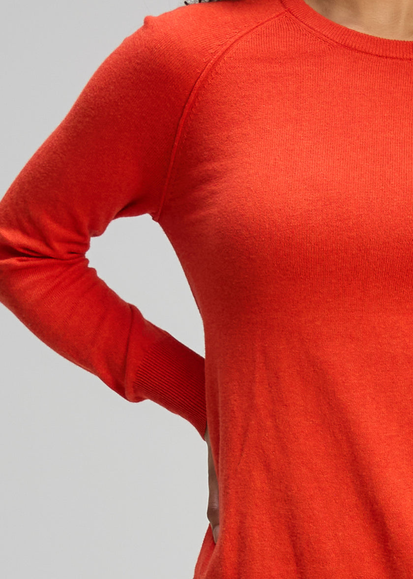 Zaket & Plover Essential Rounded Bottom Jumper Paprika