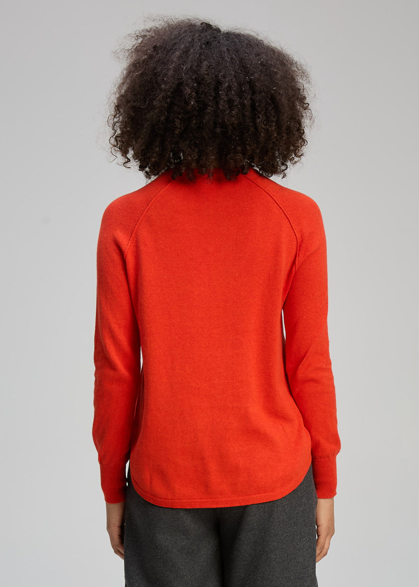 Zaket & Plover Essential Rounded Bottom Jumper Paprika