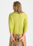 Zaket & Plover Crochet Trim Cardi Green Glow