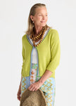 Zaket & Plover Crochet Trim Cardi Green Glow