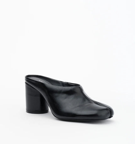 Alias Mae Zola Tabi Mules Black Oily Crinkle Leather