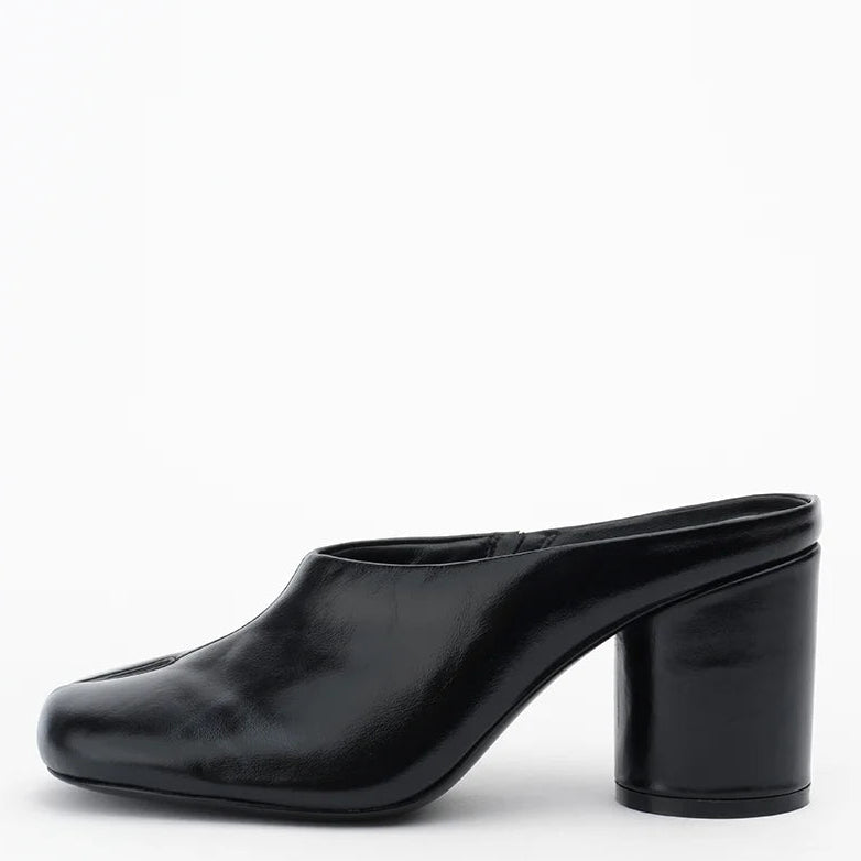 Alias Mae Zola Tabi Mules Black Oily Crinkle Leather