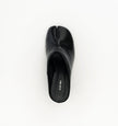 Alias Mae Zola Tabi Mules Black Oily Crinkle Leather