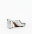 Alias Mae Zola Tabi Mules Silver Crinkle Leather