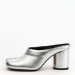 Alias Mae Zola Tabi Mules Silver Crinkle Leather