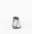 Alias Mae Zola Tabi Mules Silver Crinkle Leather