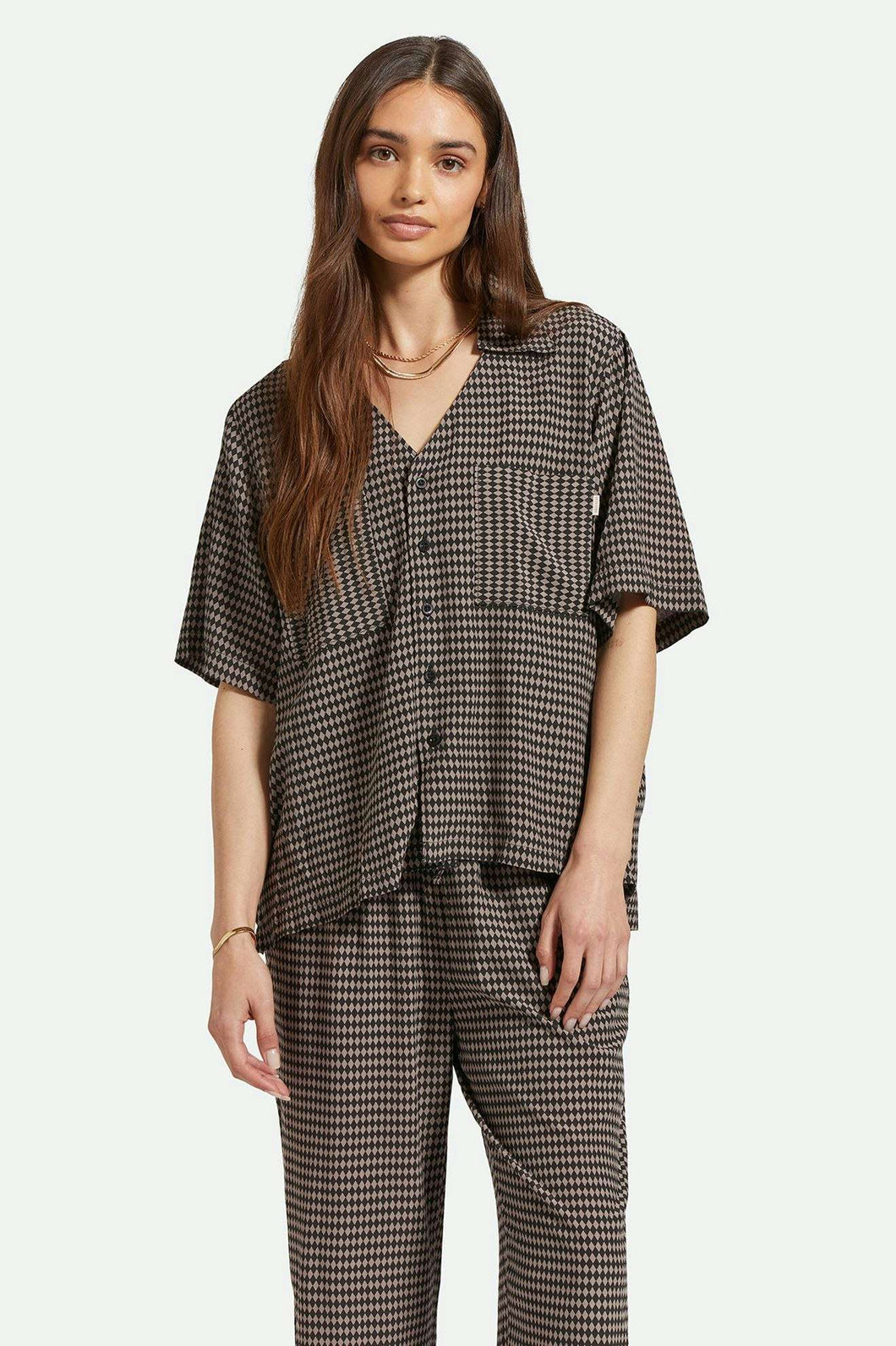 Brixton Hudson Lounge Shirt Black/Grey