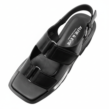 Load image into Gallery viewer, Alfie &amp; Evie Dixie Black Flatform Sandals
