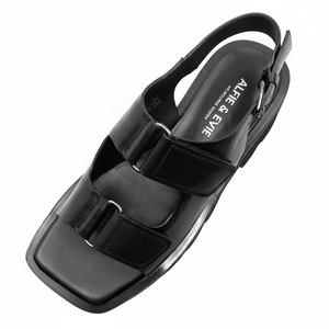 Alfie & Evie Dixie Black Flatform Sandals