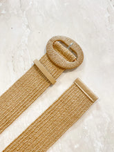 Load image into Gallery viewer, Angels Whisper Alora Round Buckle Straw Belt Brown
