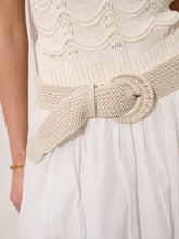 Load image into Gallery viewer, Angels Whisper Cotton Crochet Summer Belt White
