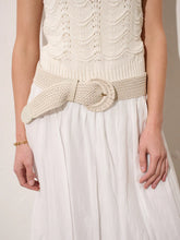 Load image into Gallery viewer, Angels Whisper Cotton Crochet Summer Belt White
