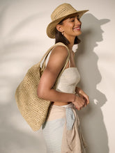 Load image into Gallery viewer, Angels Whisper Solana Summer Tote Beige
