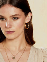 Load image into Gallery viewer, Angels Whisper Chiara Large Hoop Earrings Gold
