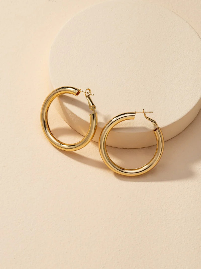 Angels Whisper Chiara Large Hoop Earrings Gold