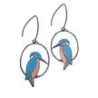 DENZ Azure Kingfisher Earrings Blue/ Orange