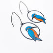 DENZ Azure Kingfisher Earrings Blue/ Orange