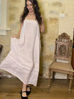Miss Rose Sister Violet Isadore Cami Linen Dress Powder Pink
