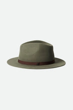 Load image into Gallery viewer, Brixton Messer Packable Fedora Light Moss
