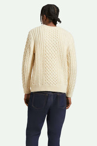 Brixton Classic Fisherman's Sweater Oatmeal