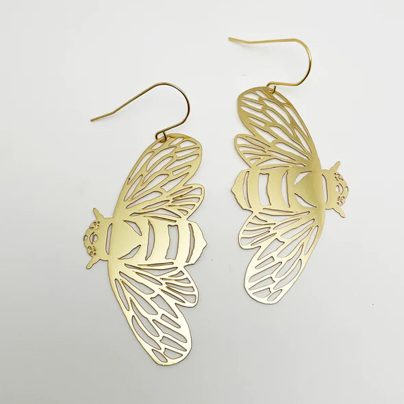 DENZ Bee Earrings Gold