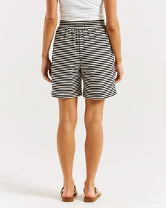 Betty Basics Harvard Short Cream & Black Stripe