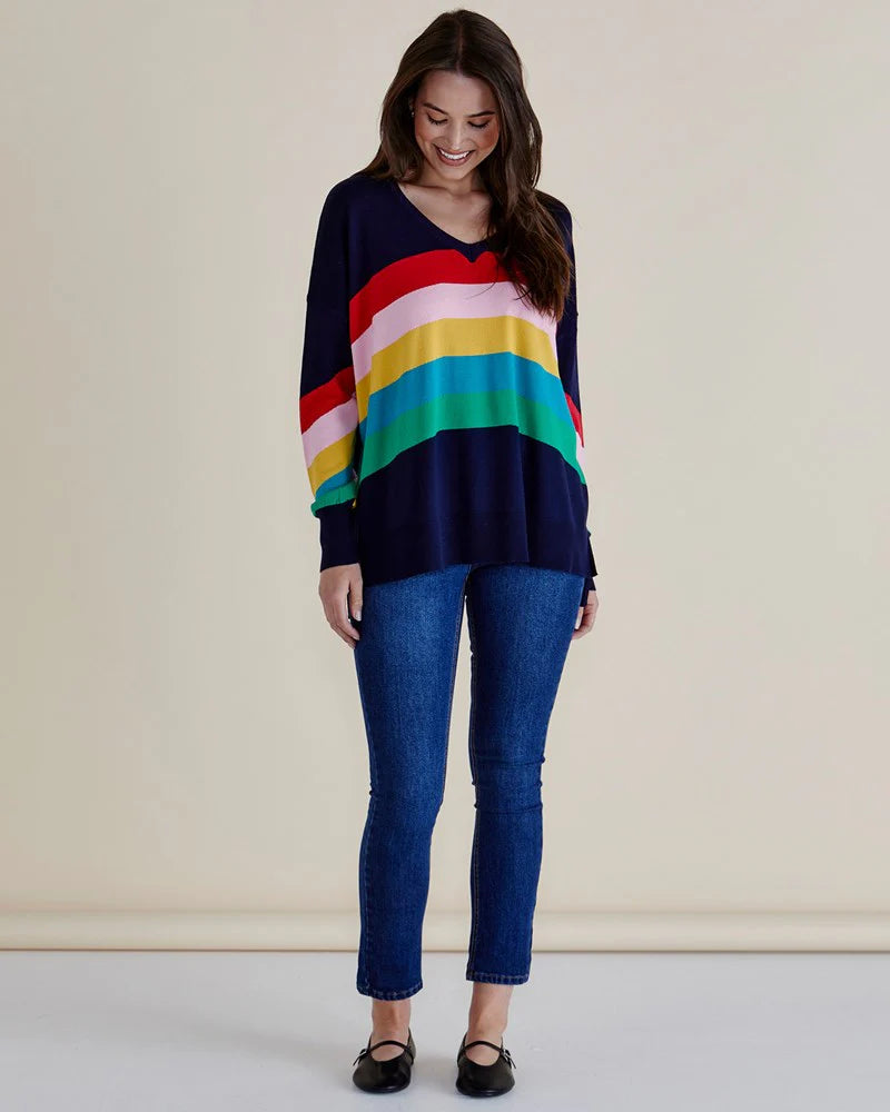 Betty Basics Mimi Sweater Rainbow
