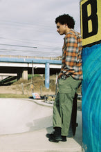 Load image into Gallery viewer, Brixton Bowery Lightweight Ultra Soft Flannel Terracotta/Black
