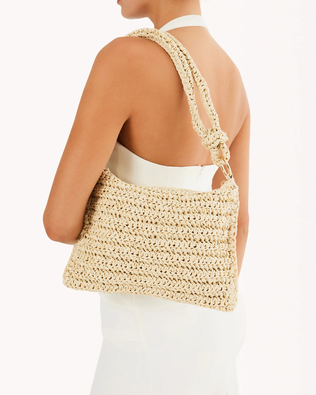 Billini Aquila Shoulder Bag Natural Raffia