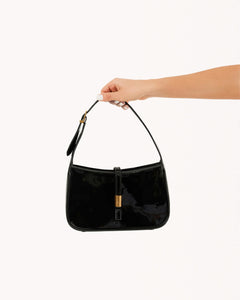 Billini Clara Shoulder Bag Black Patent