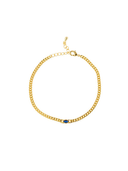 Tiger Tree Sapphire Eye Chain Bracelet