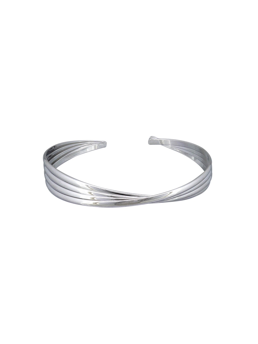 Tiger Tree Silver Twist Cuff