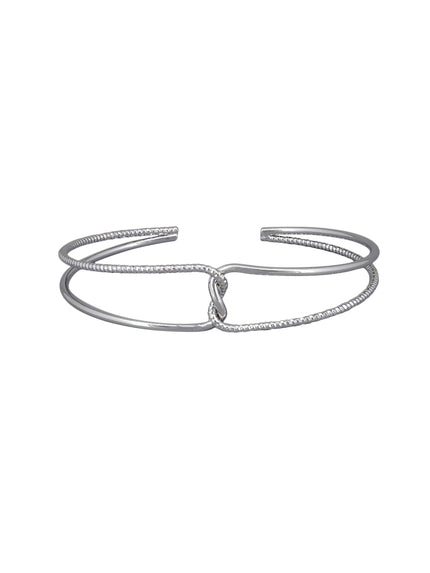 Tiger Tree Silver Center Link Cuff
