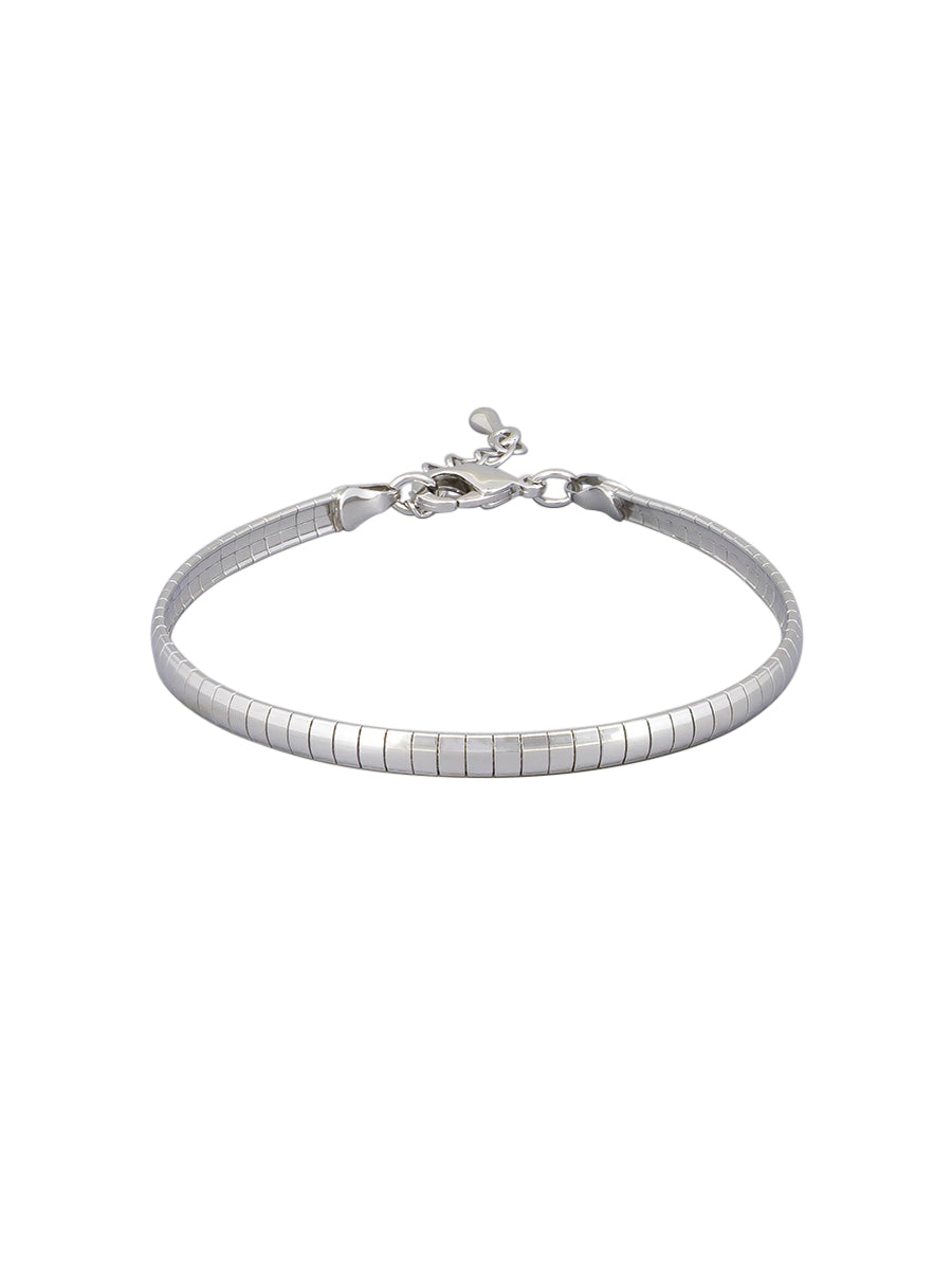 Tiger Tree Silver Snake Link Bracelet