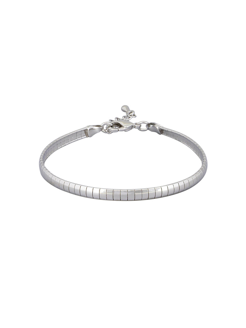 Tiger Tree Silver Snake Link Bracelet