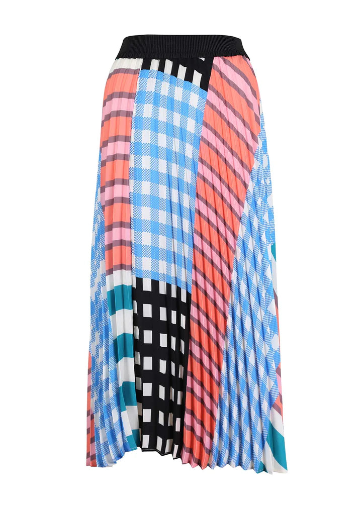 Olga De Polga Central Park Pleated Skirt Blue