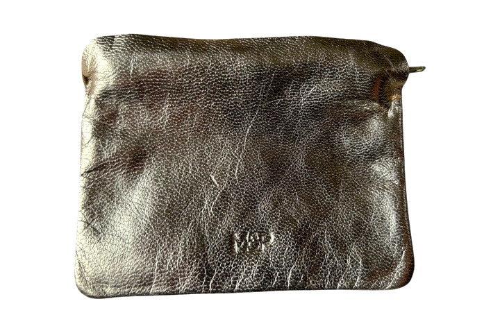 Makers & Providers Small Zip Pouch Wallet Metallic Gold