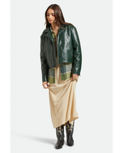 Load image into Gallery viewer, Brixton The Moto Vegan Leather Jacket Pine Needle
