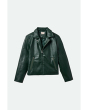 Load image into Gallery viewer, Brixton The Moto Vegan Leather Jacket Pine Needle
